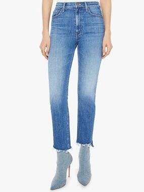 MOTHER High Waisted Rider Ankle Step Fray in Loafers And Lassos - 26